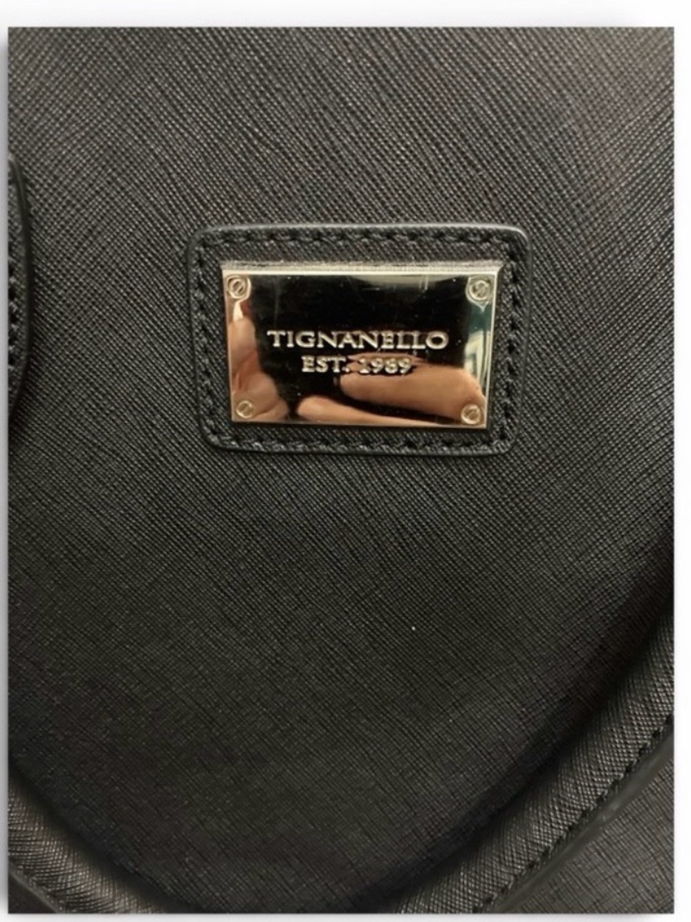 Tignanello Black Saffiano Satchel - Picture 5 of 7